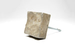 Square Concrete Cabinet Knob with Water Waves texture. Natural or colours