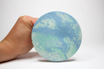 Medium or Extra Large Disc Concrete Cabinet Knob in "Ocean" colours or bespoke