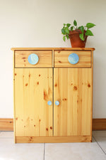 Medium or Extra Large Disc Concrete Cabinet Knob in "Ocean" colours or bespoke