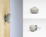 Oval Cabinet Knob | Concrete Cabinet Knob | Drawer Pull | Dresser Knob | Small Cabinet Knob | Scandi | Modern Cabinet Knob | Ovoid Pull