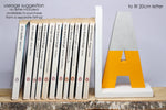 Wooden Base for Concrete Letter | Bookend