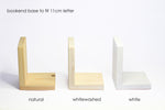 Wooden Base for Concrete Letter | Bookend