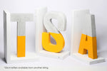 Wooden Base for Concrete Letter | Bookend