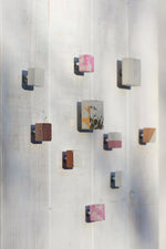 A Gift Set of 10 White Concrete Wall Hooks | Pink & Copper