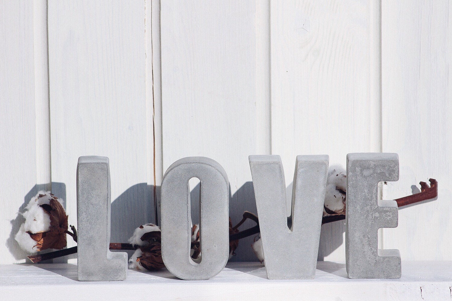 OFFER 4 Large concrete letters. 11.5cm HOME or LOVE or your own