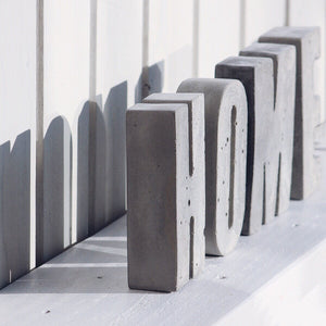 OFFER 4 Large concrete letters. 11.5cm HOME or LOVE or your own
