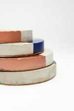 10cm Round Concrete Coasters with cork backing. Natural, half-painted and other designs. Christmas gift. Various size sets.